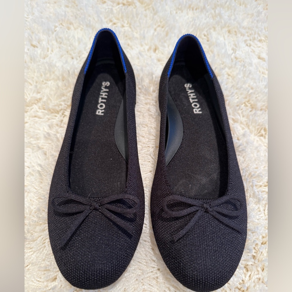 Rothy's Women's Black Ballet Flats Size W 7